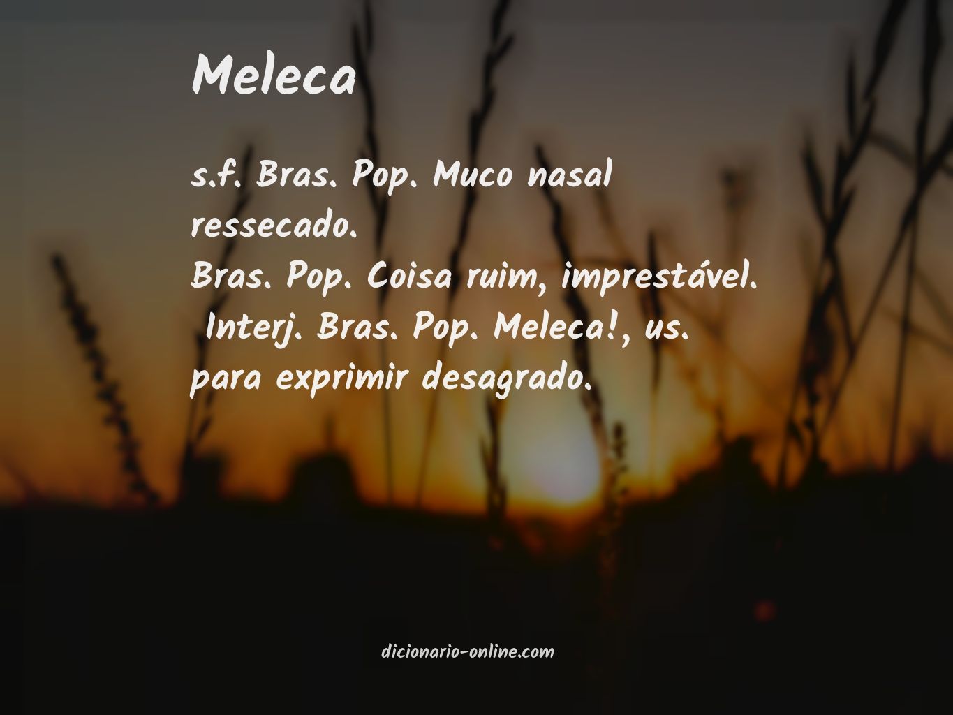 Significado de meleca