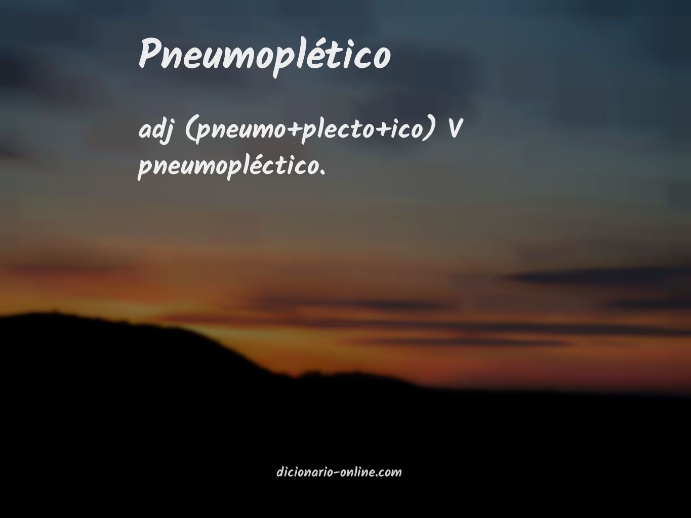 Significado de pneumoplético