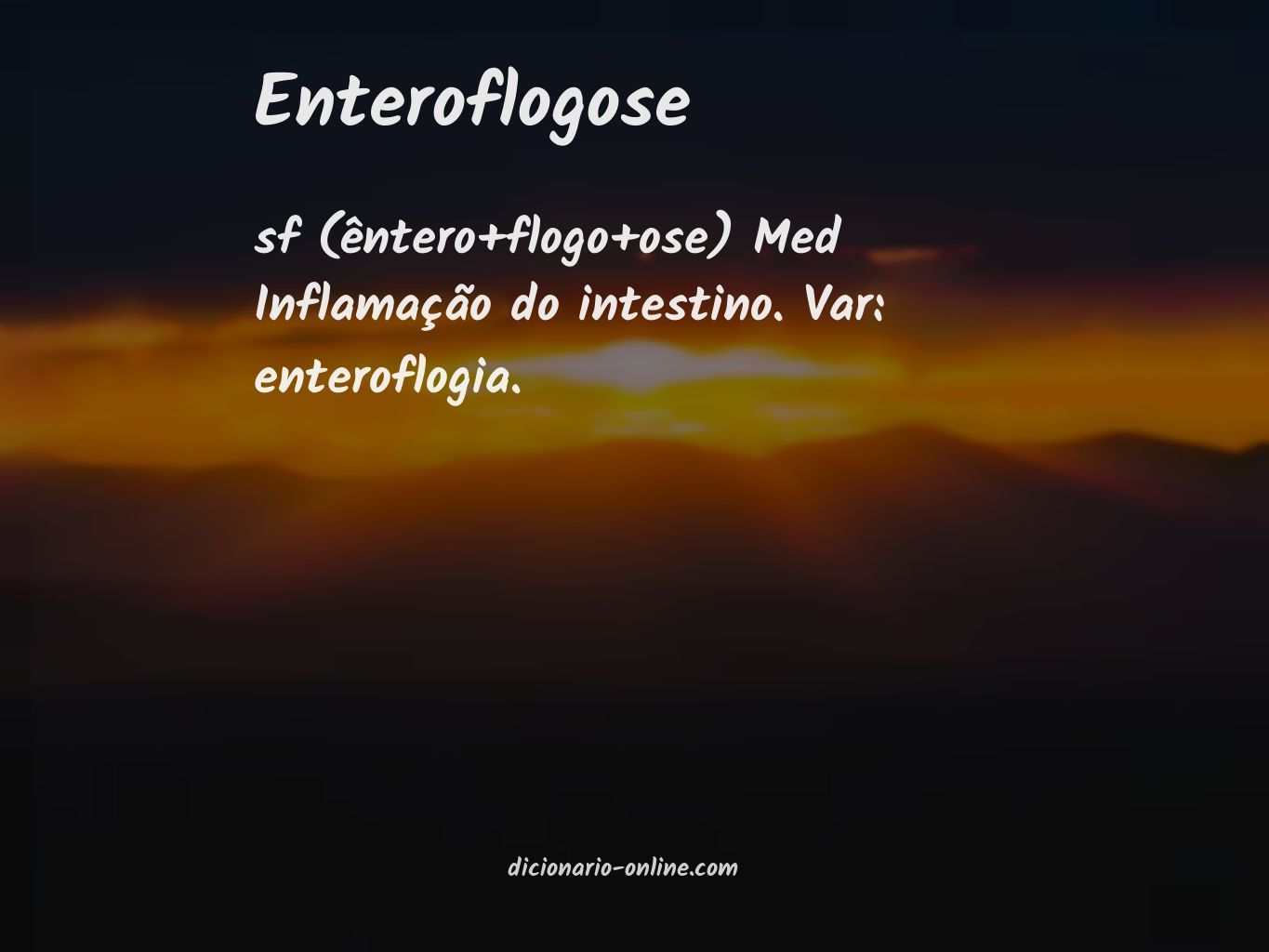 Significado de enteroflogose