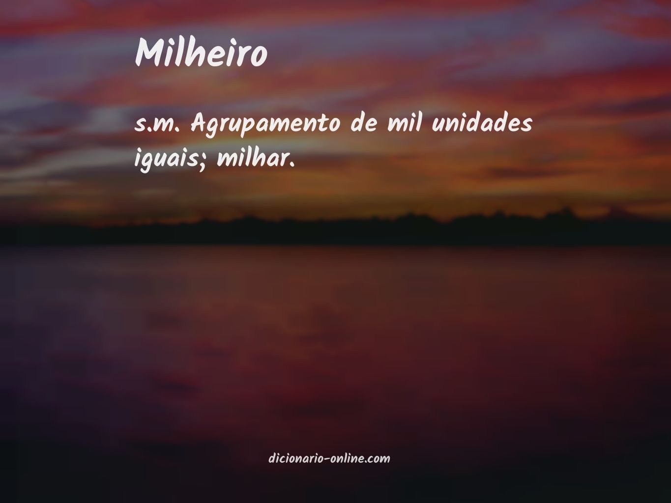 Significado de milheiro