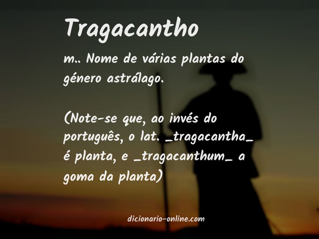 Significado de tragacantho