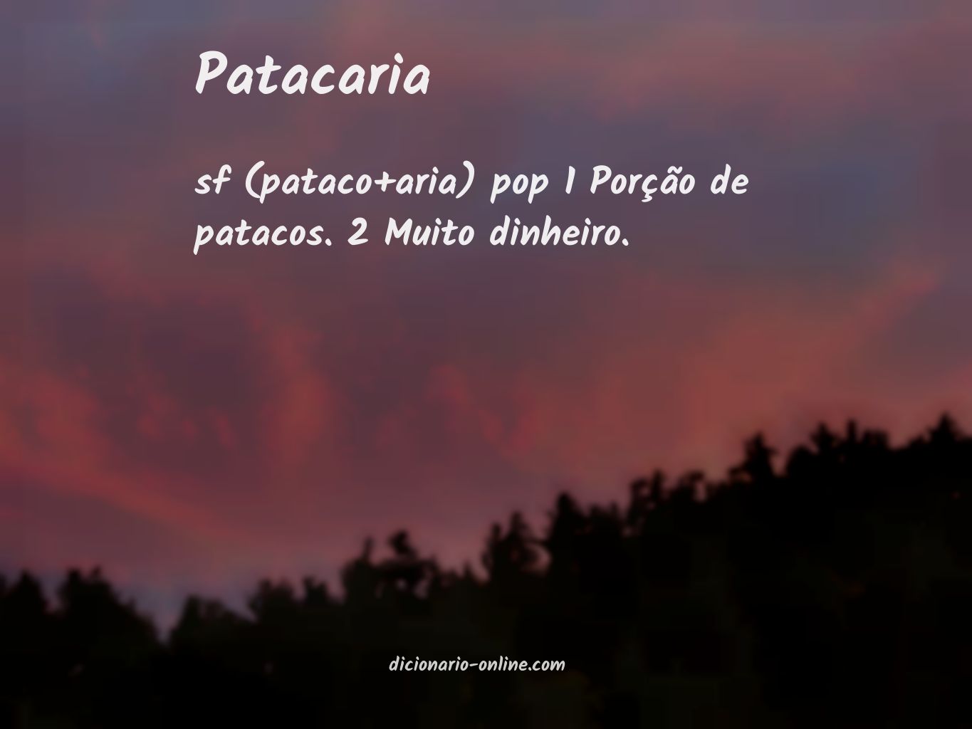 Significado de patacaria