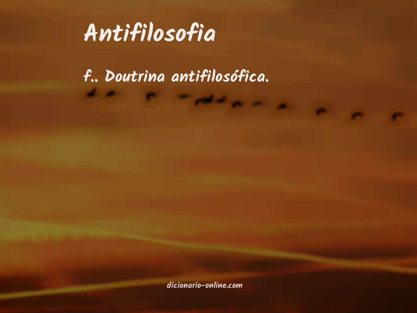 Significado de antifilosofia