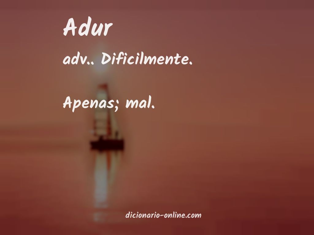 Significado de adur