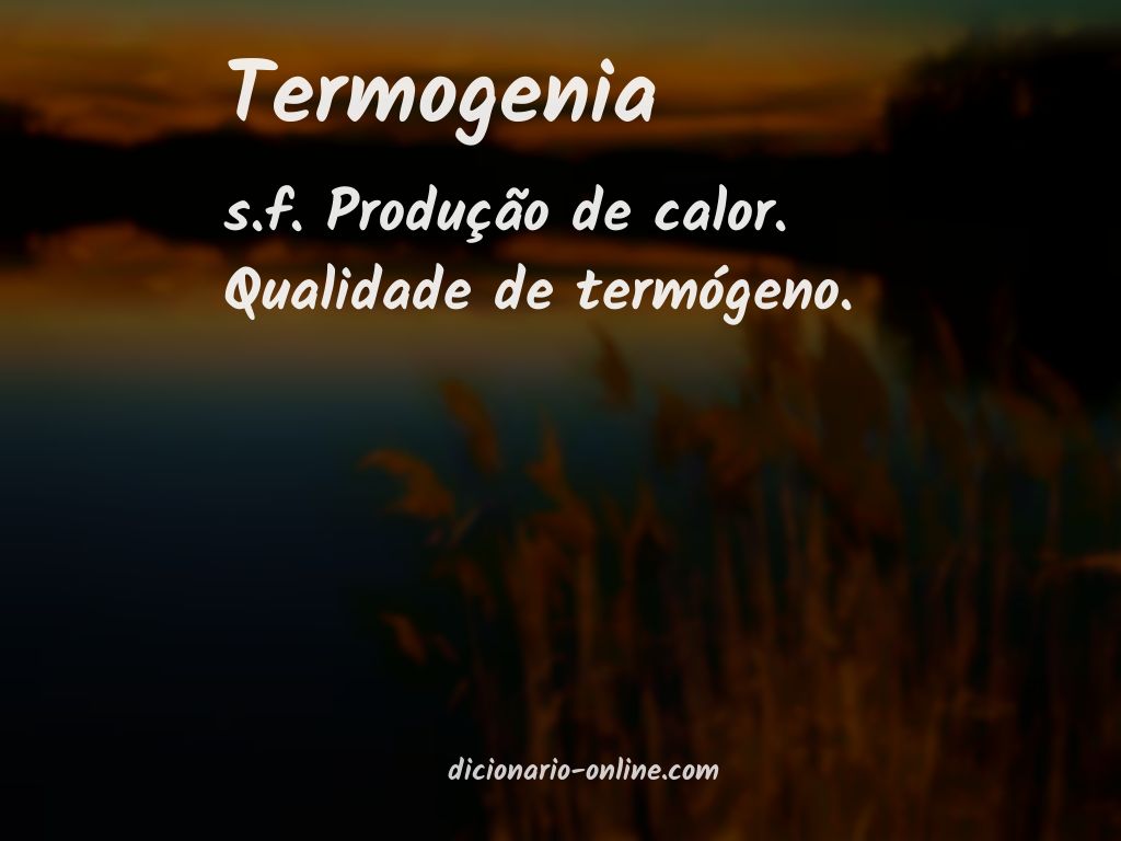 Significado de termogenia