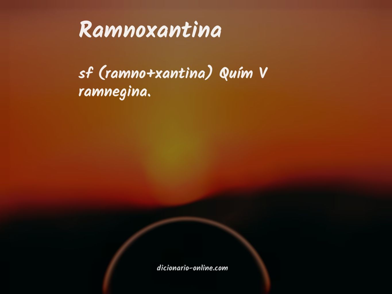 Significado de ramnoxantina