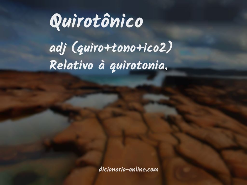 Significado de quirotônico