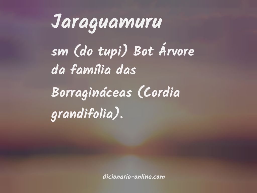 Significado de jaraguamuru