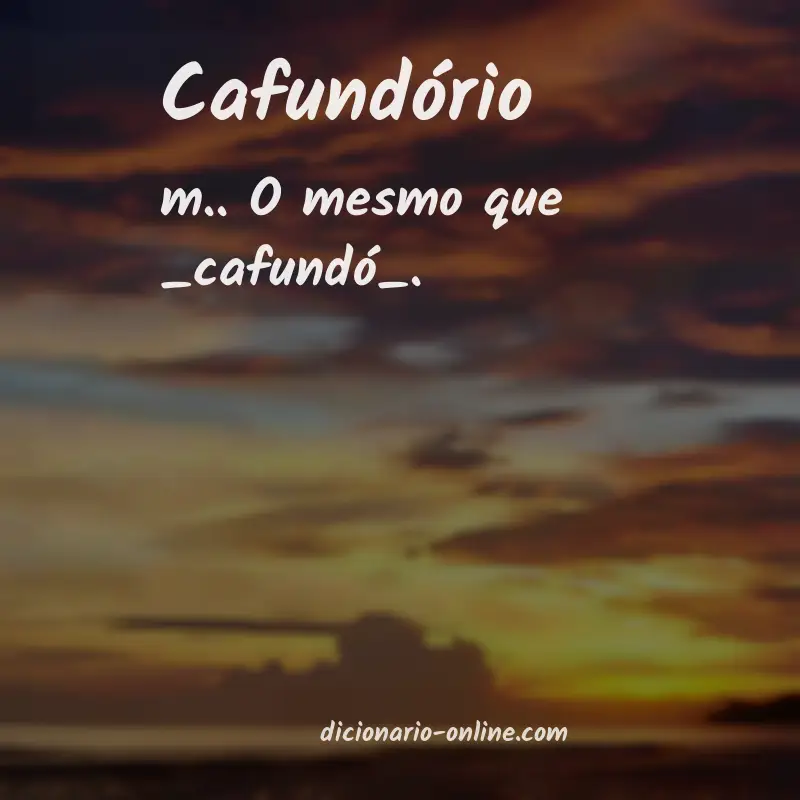 Significado de cafundório