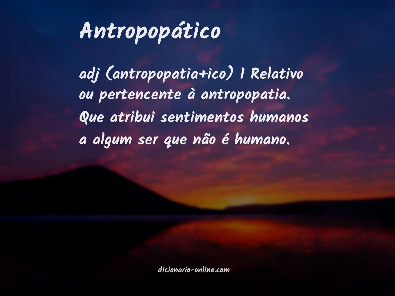 Significado de antropopático