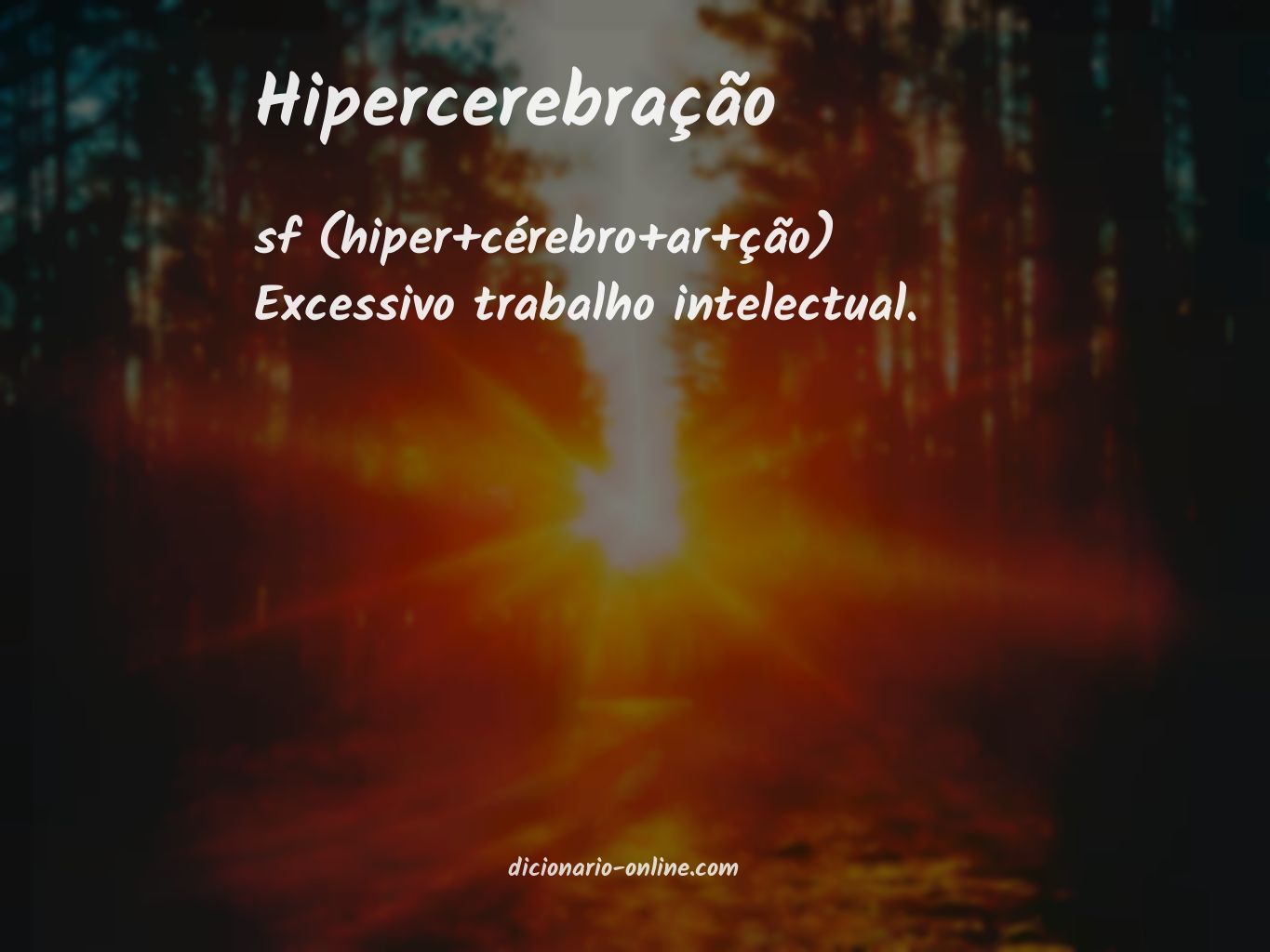 Significado de hipercerebração