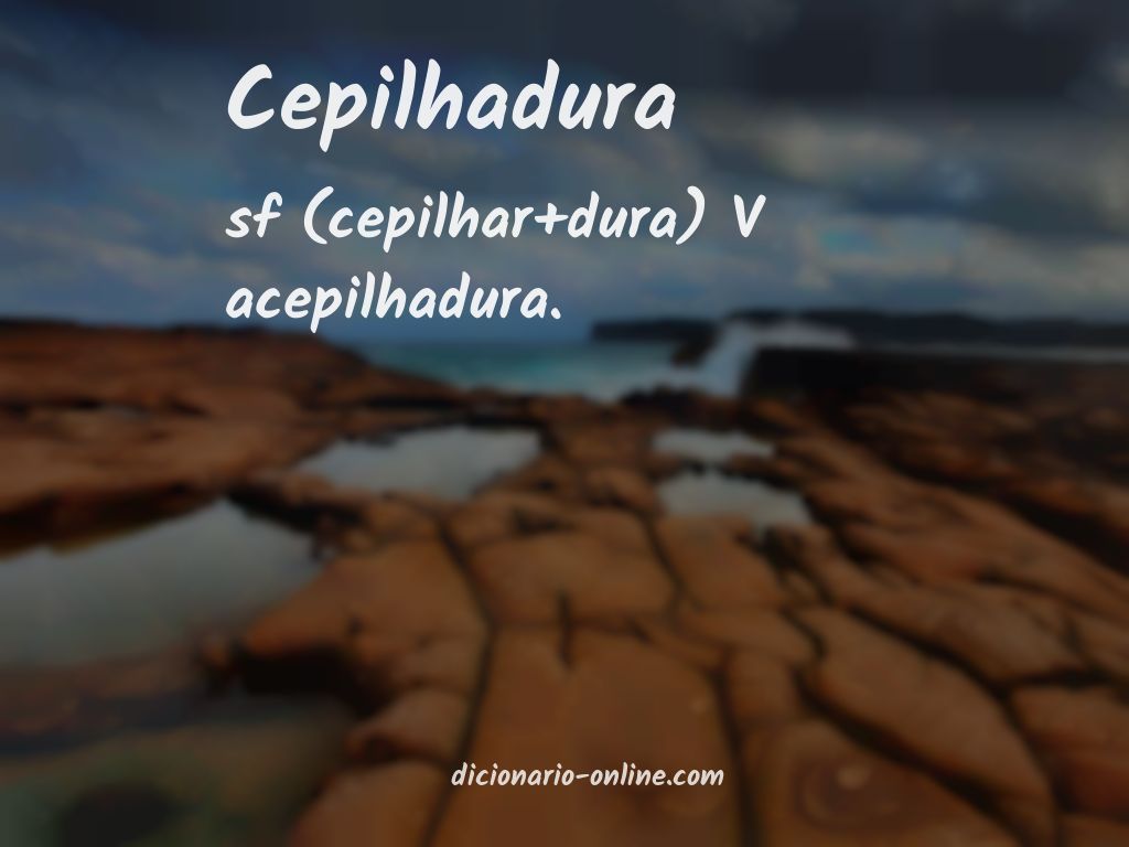 Significado de cepilhadura