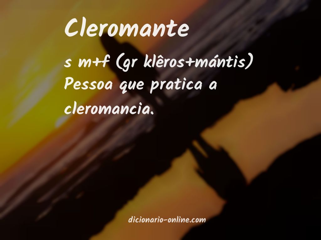 Significado de cleromante