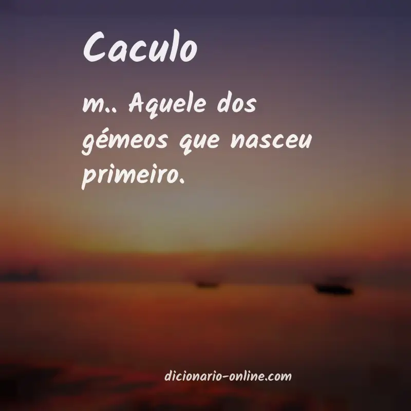 Significado de caculo