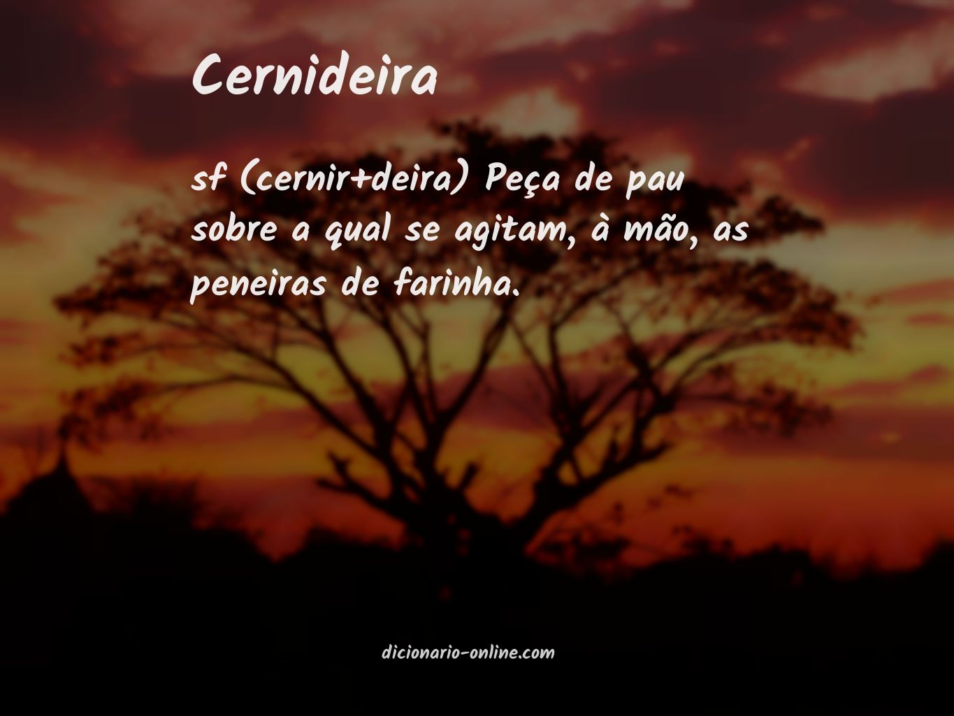 Significado de cernideira