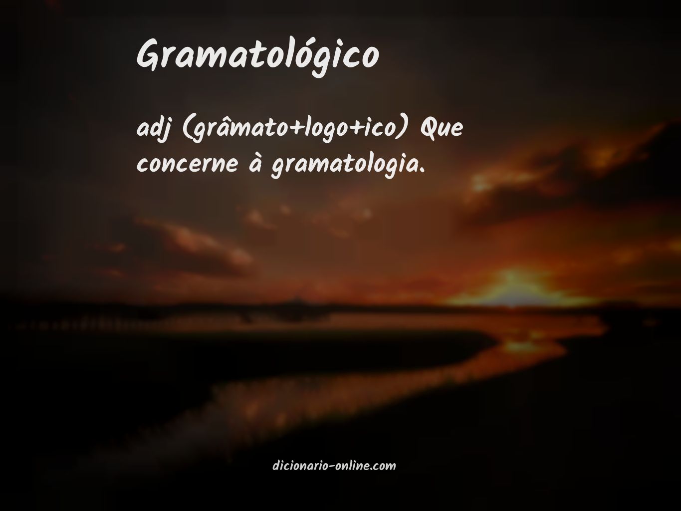 Significado de gramatológico