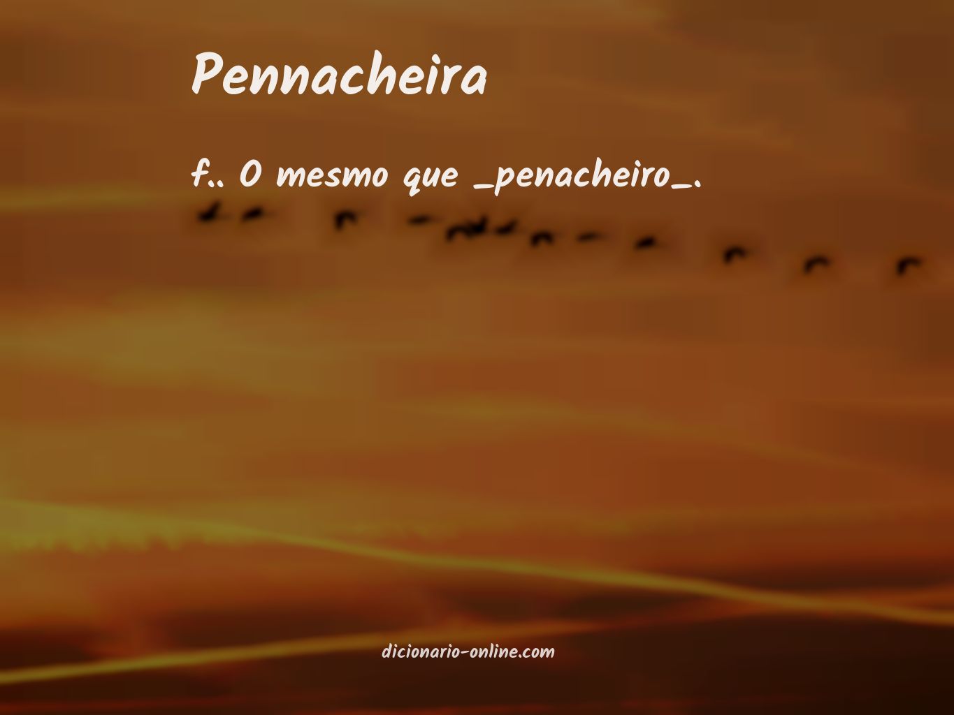 Significado de pennacheira