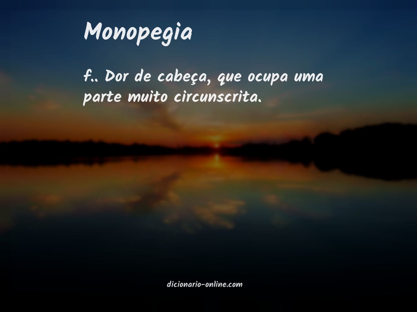 Significado de monopegia