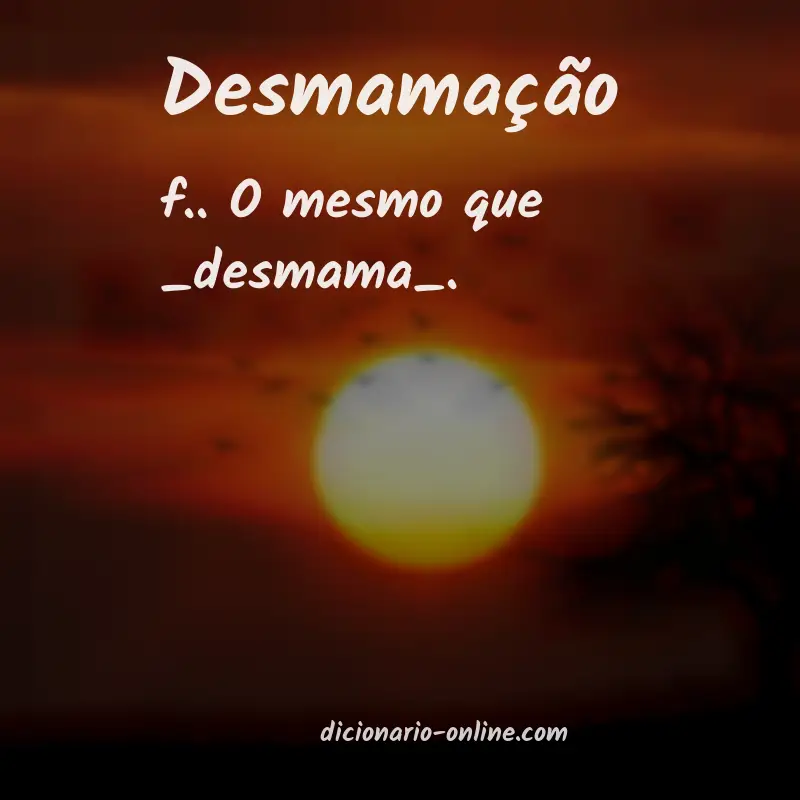 Significado de desmamação