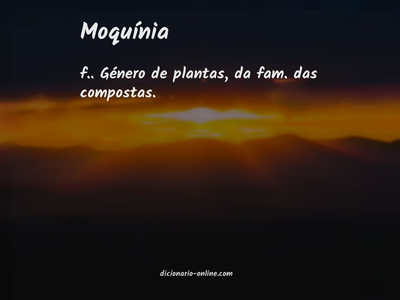 Significado de moquínia