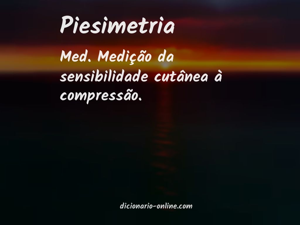 Significado de piesimetria