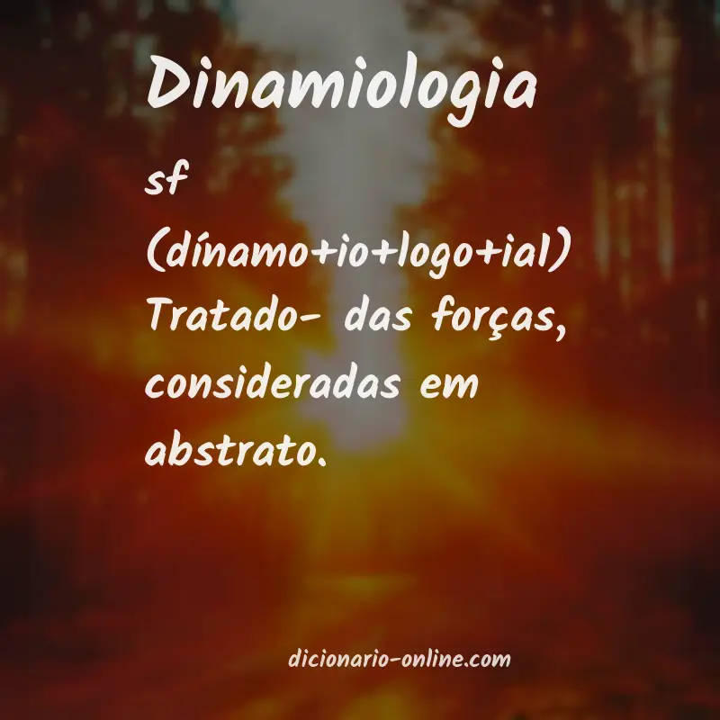 Significado de dinamiologia