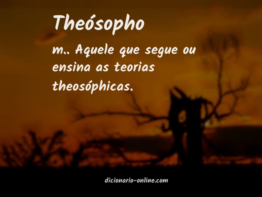 Significado de theósopho