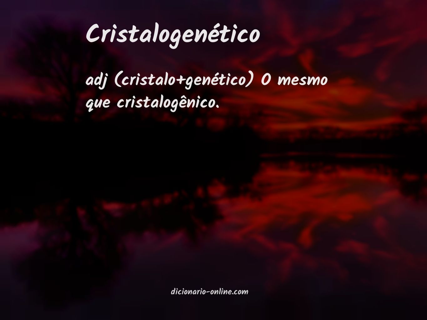 Significado de cristalogenético