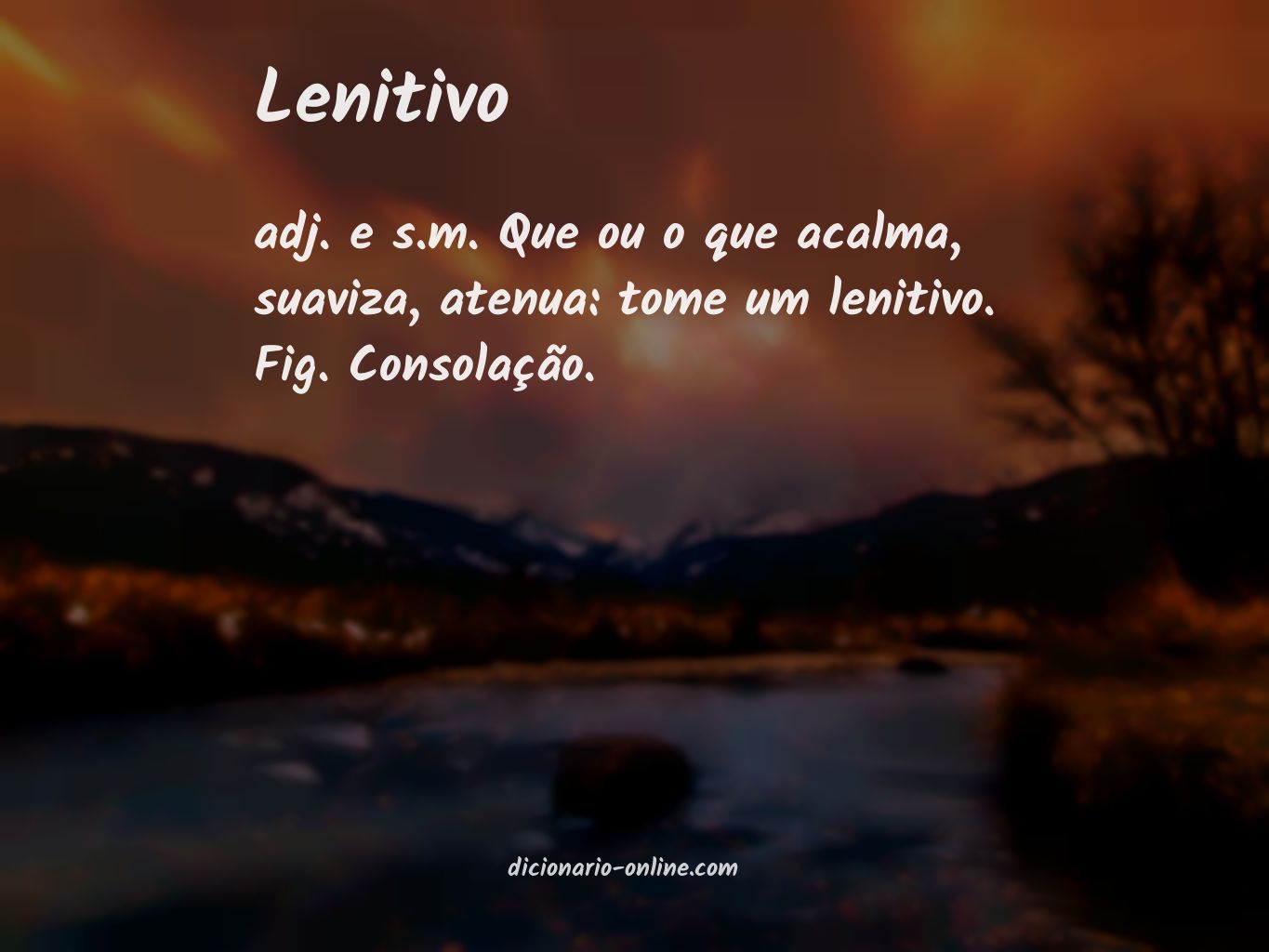 Significado de lenitivo