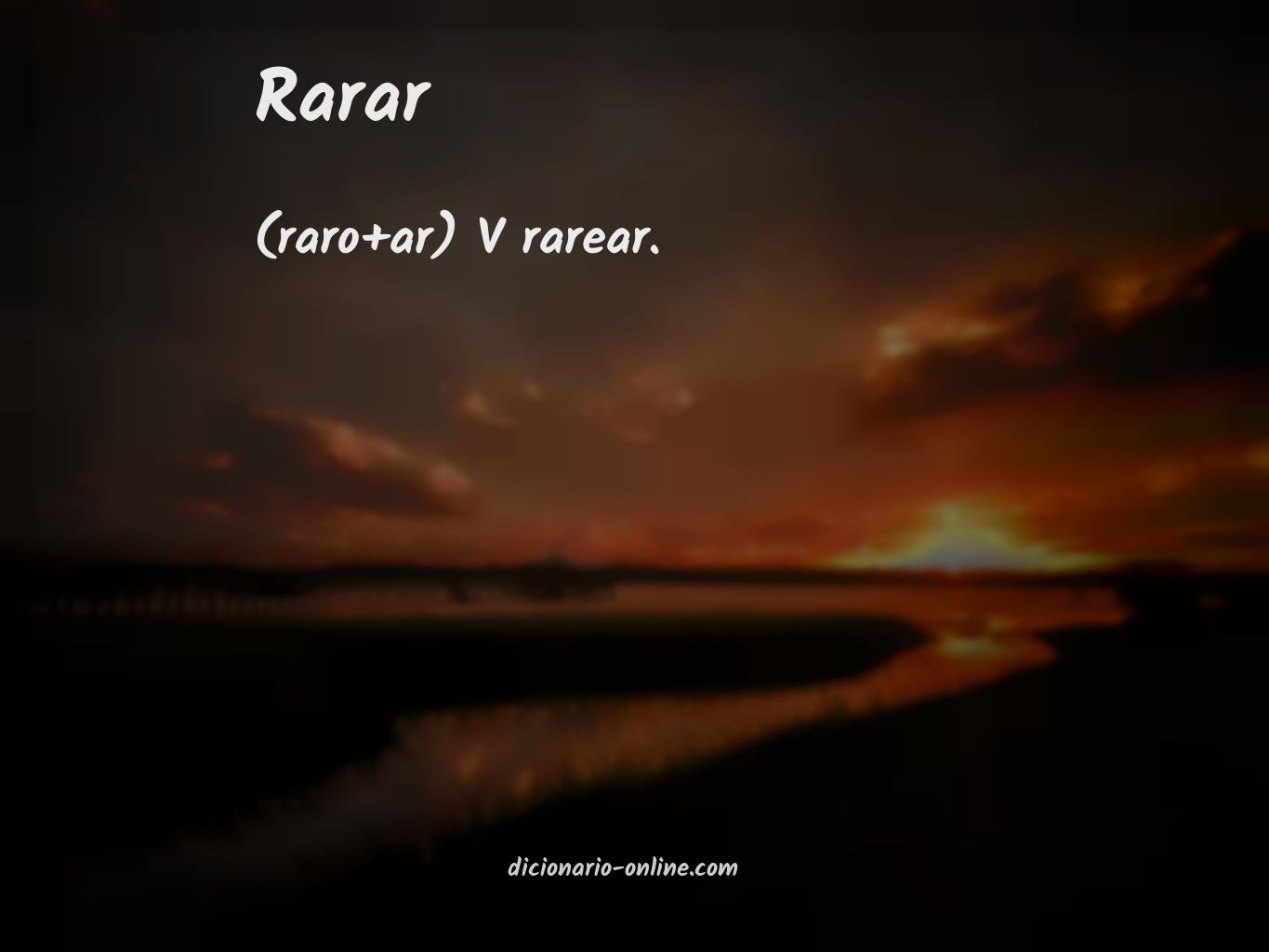 Significado de rarar