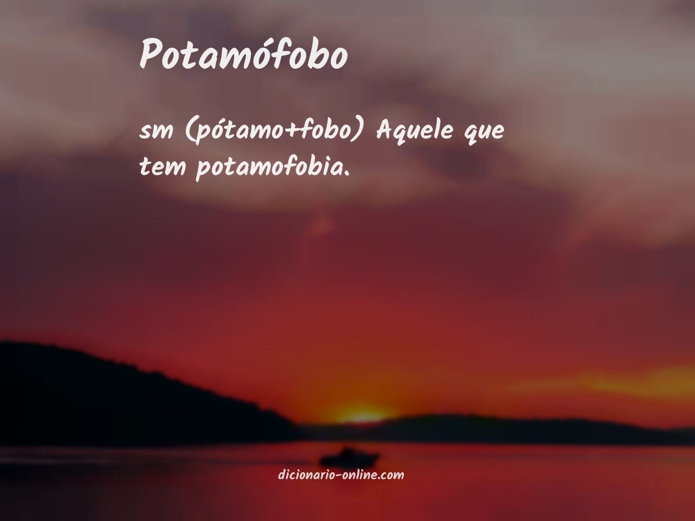 Significado de potamófobo