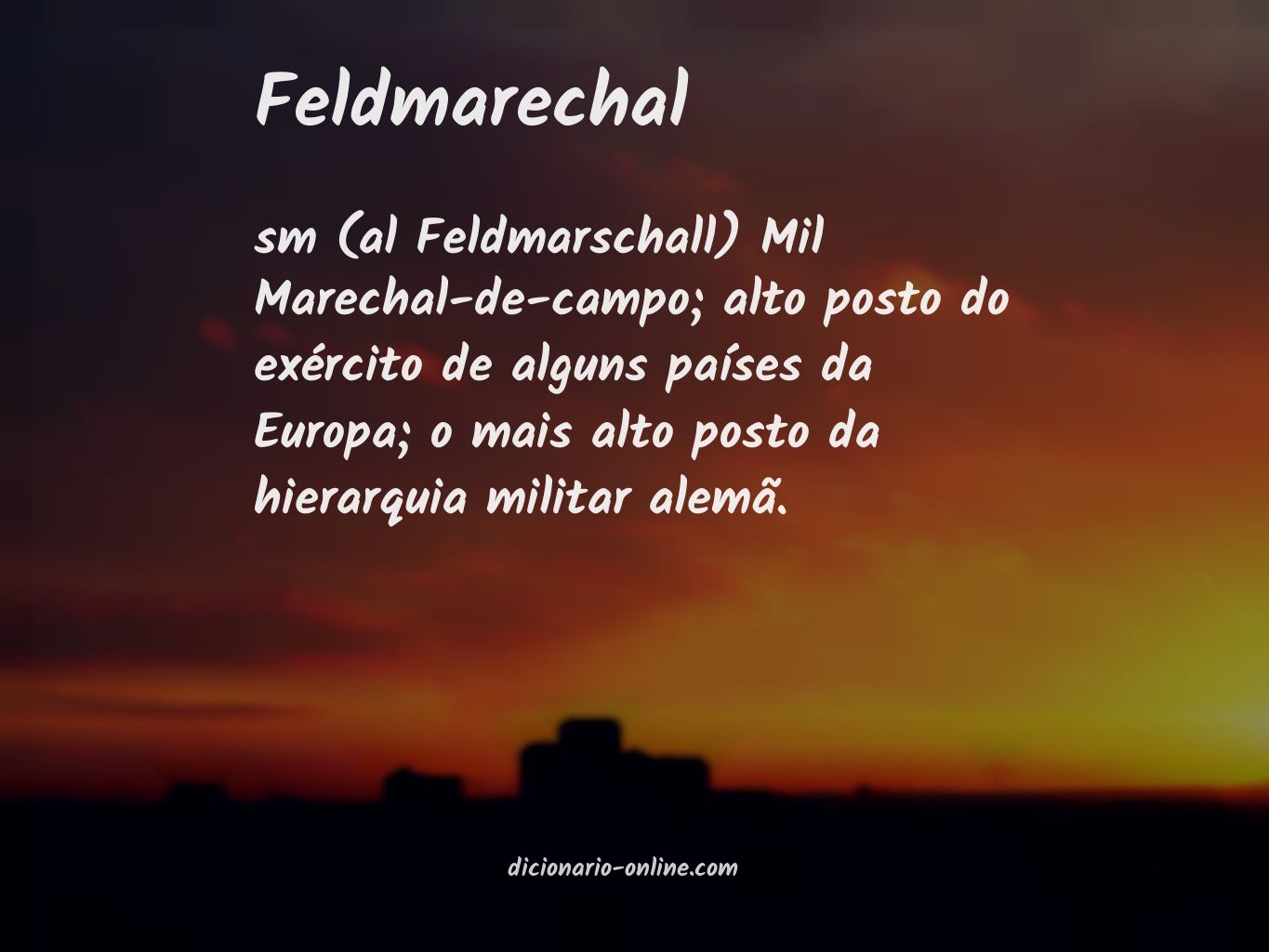 Significado de feldmarechal