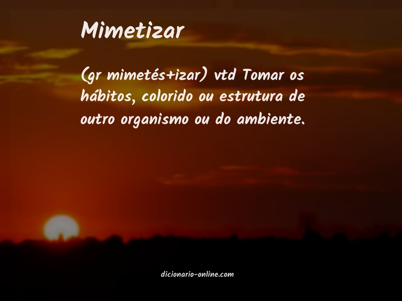 Significado de mimetizar