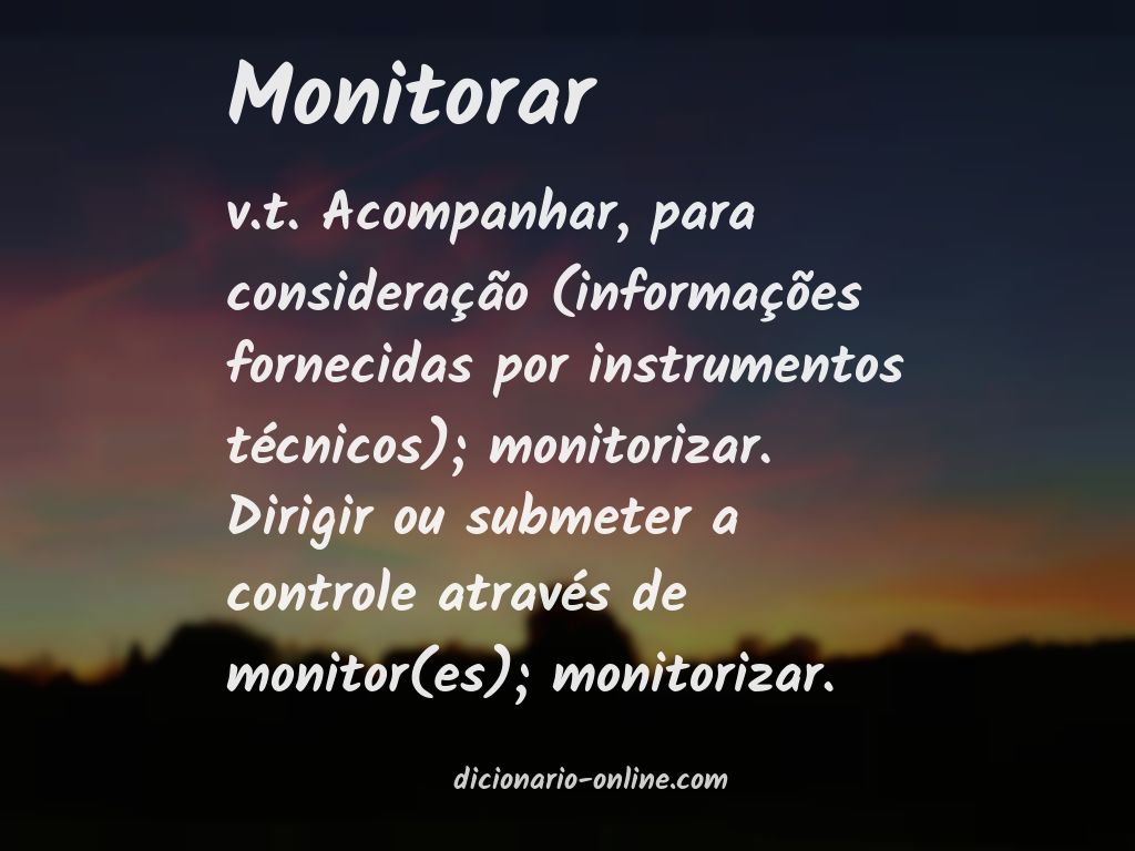 Significado de monitorar