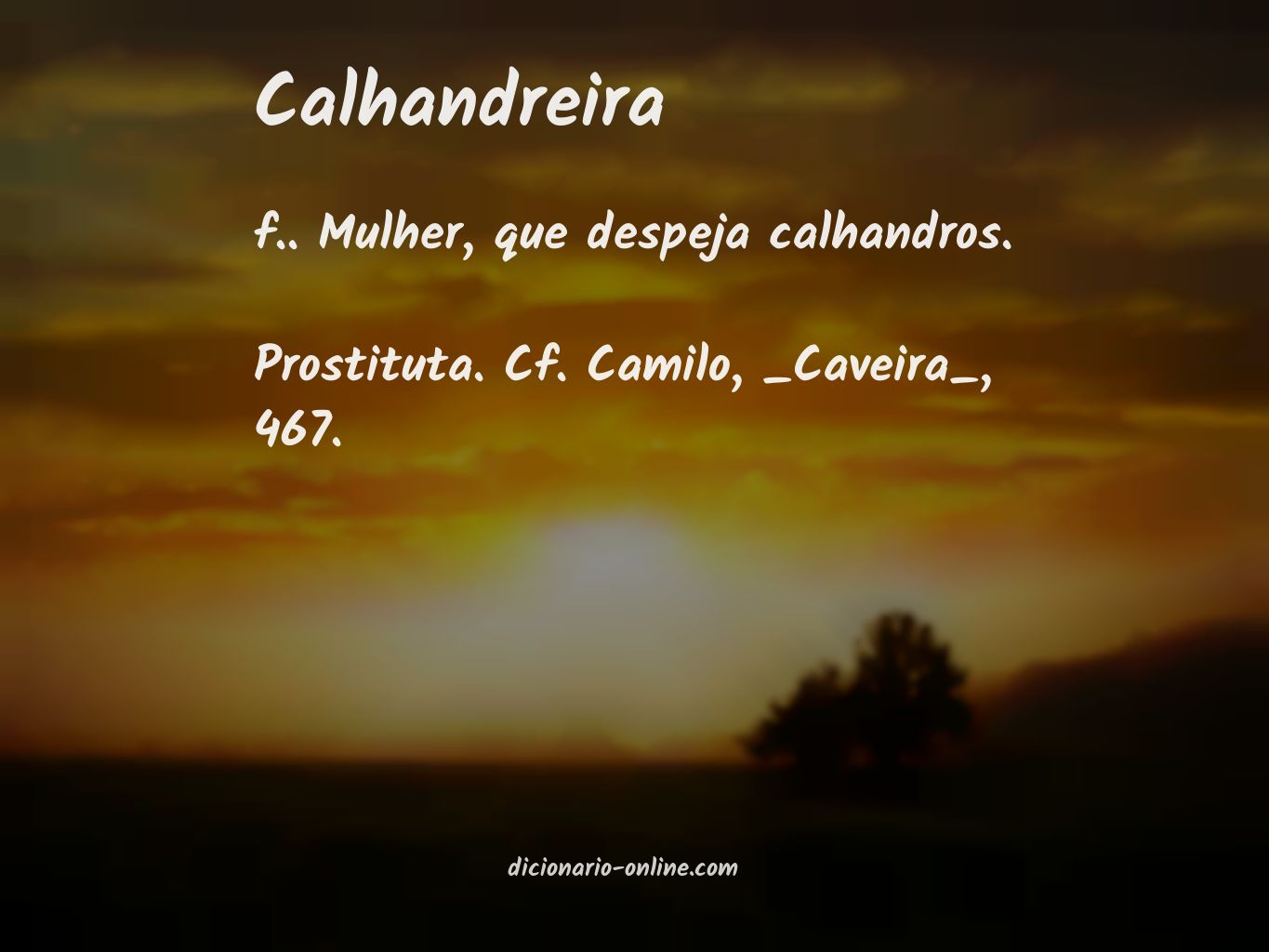 Significado de calhandreira