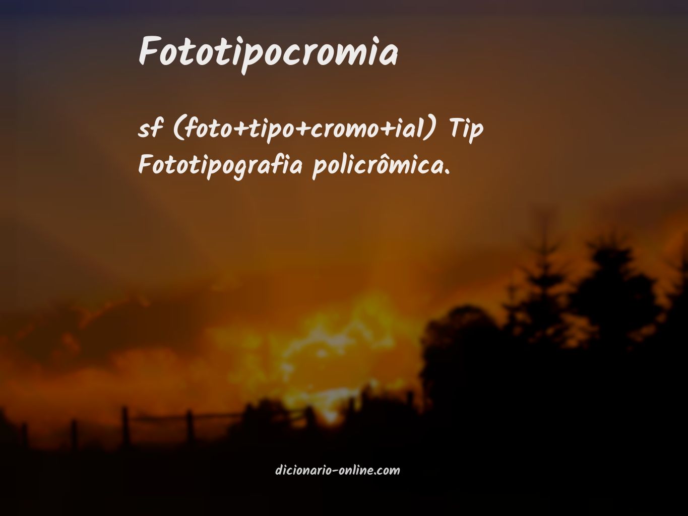 Significado de fototipocromia