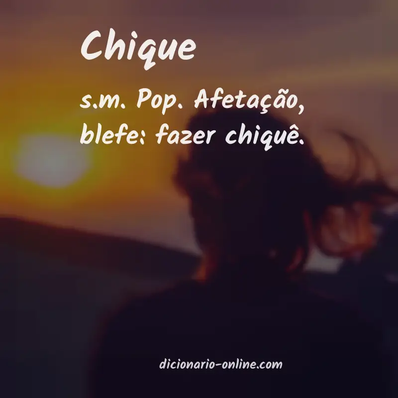 Significado de chique