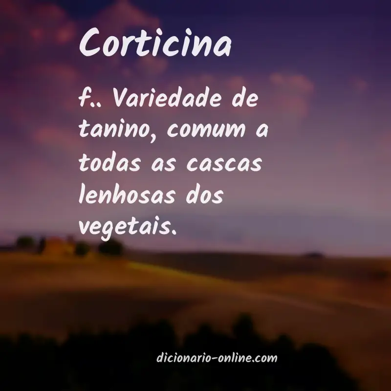 Significado de corticina