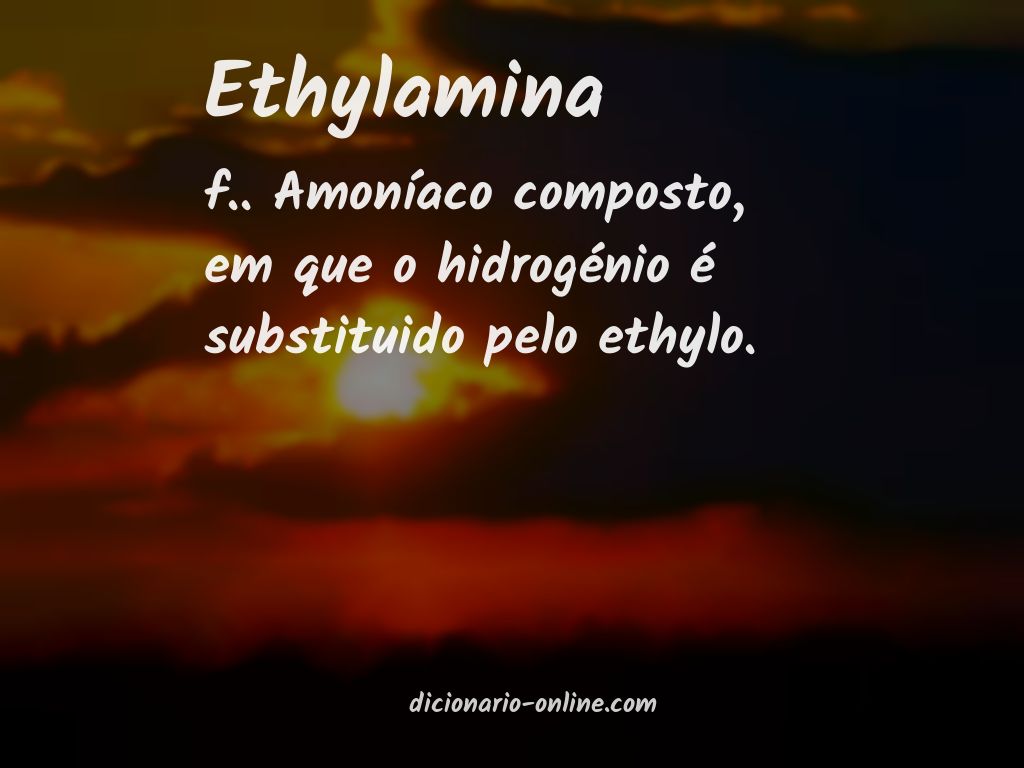 Significado de ethylamina