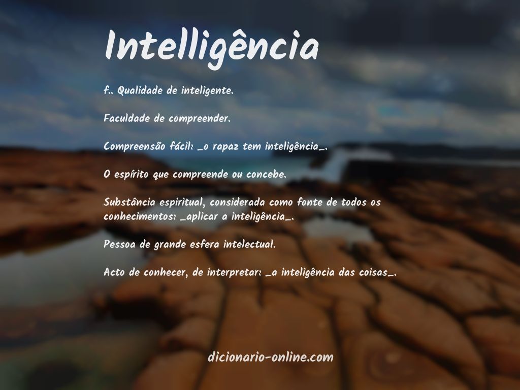 Significado de intelligência