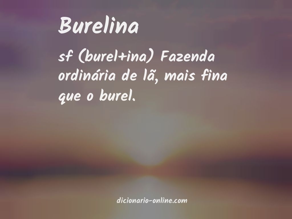 Significado de burelina