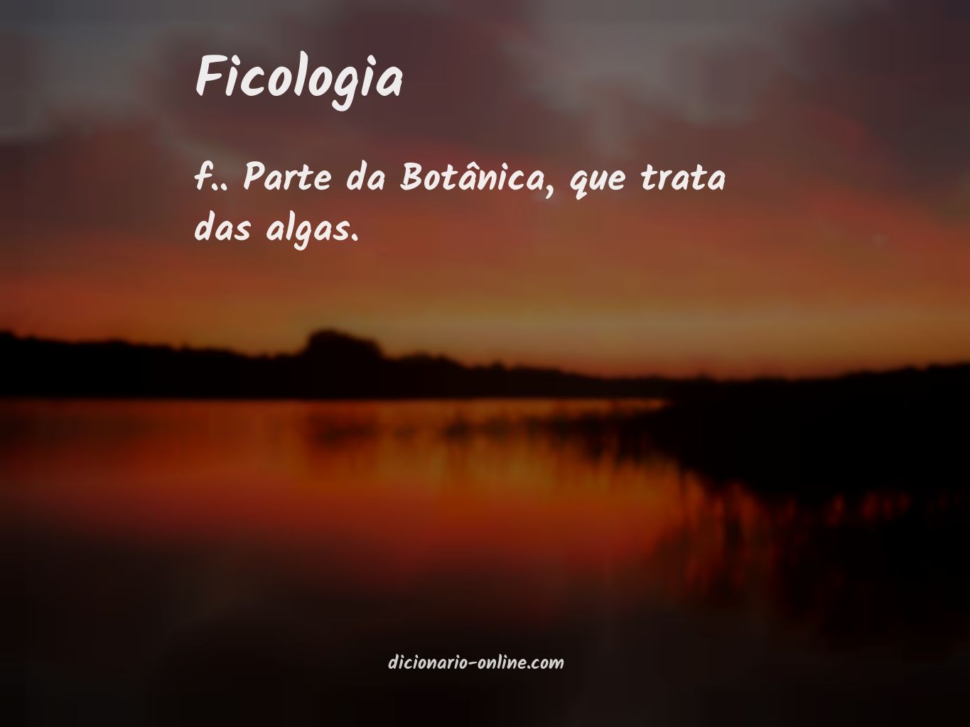 Significado de ficologia