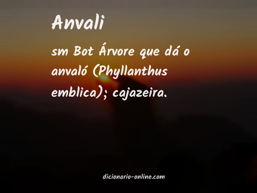 Significado de anvali