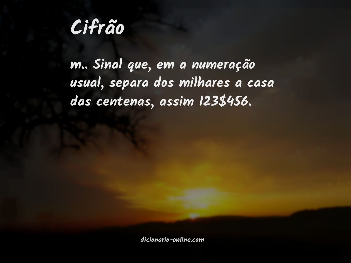 Significado de cifrão