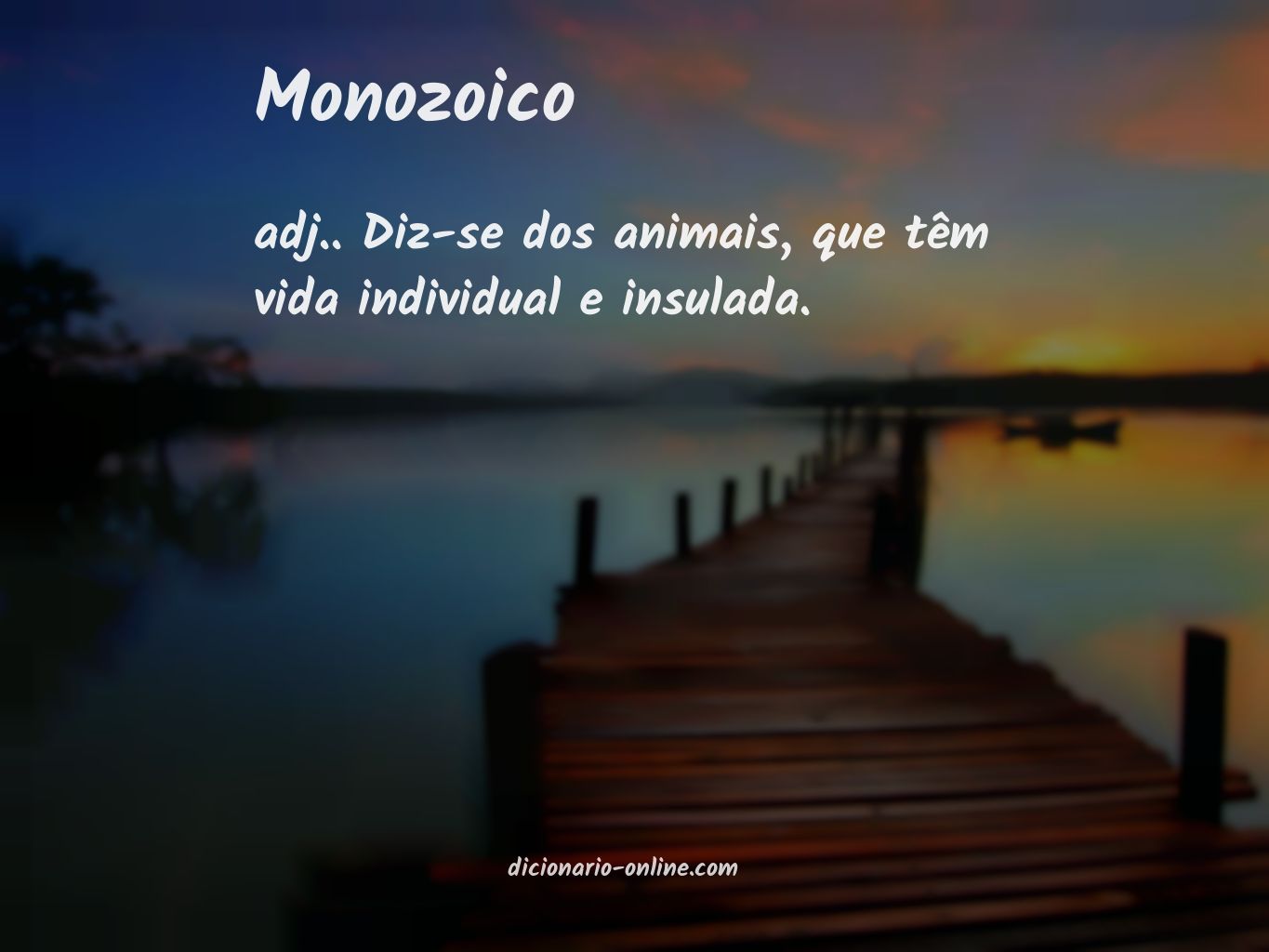 Significado de monozoico