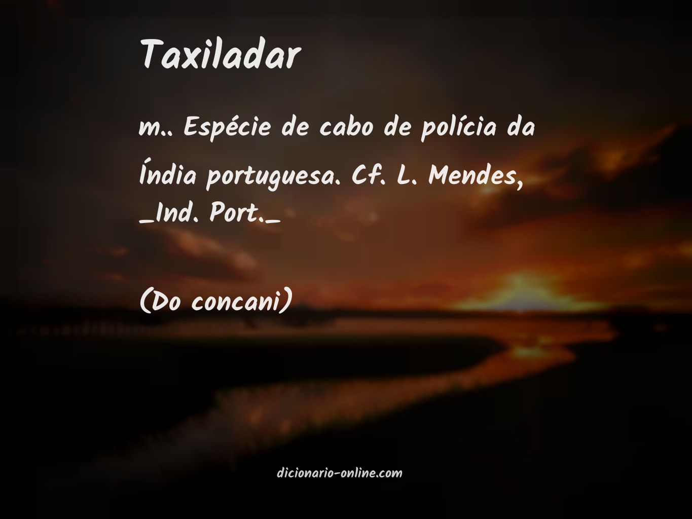 Significado de taxiladar