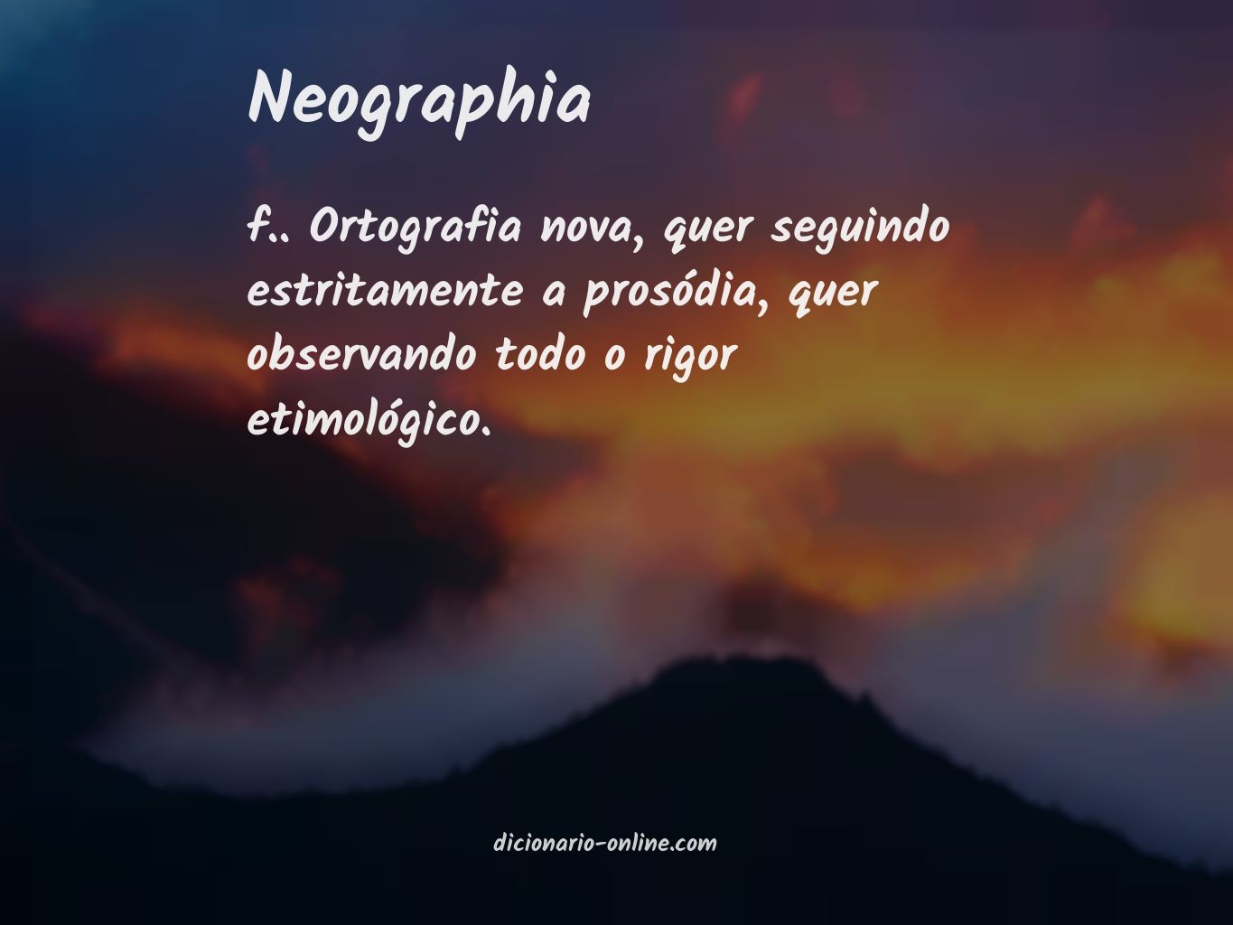 Significado de neographia