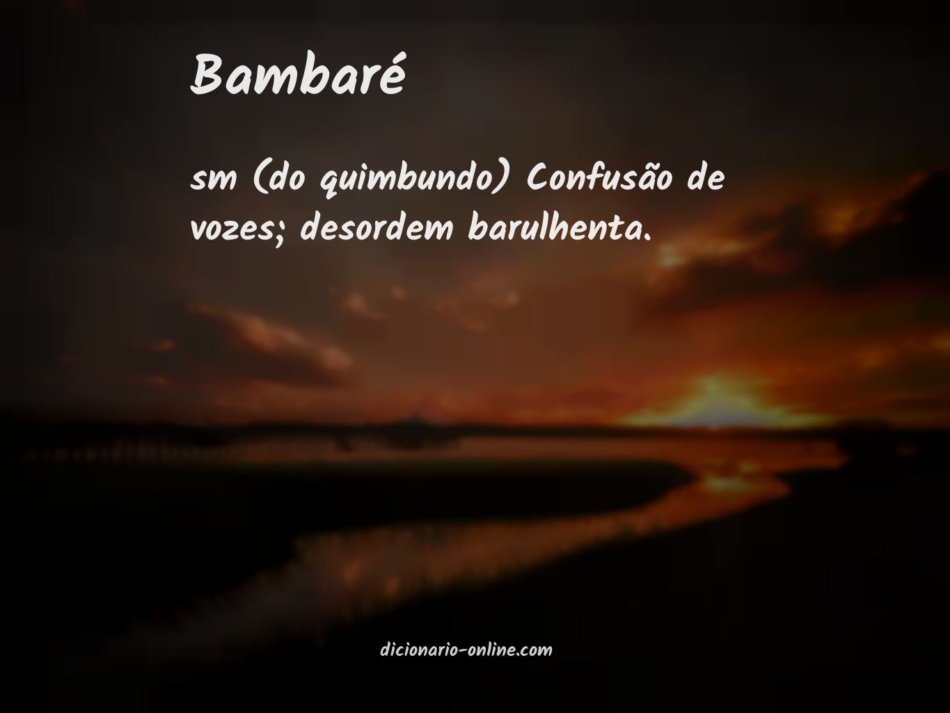 Significado de bambaré