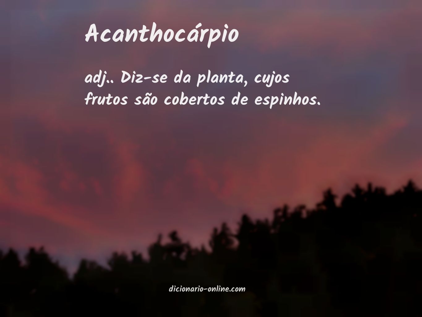 Significado de acanthocárpio