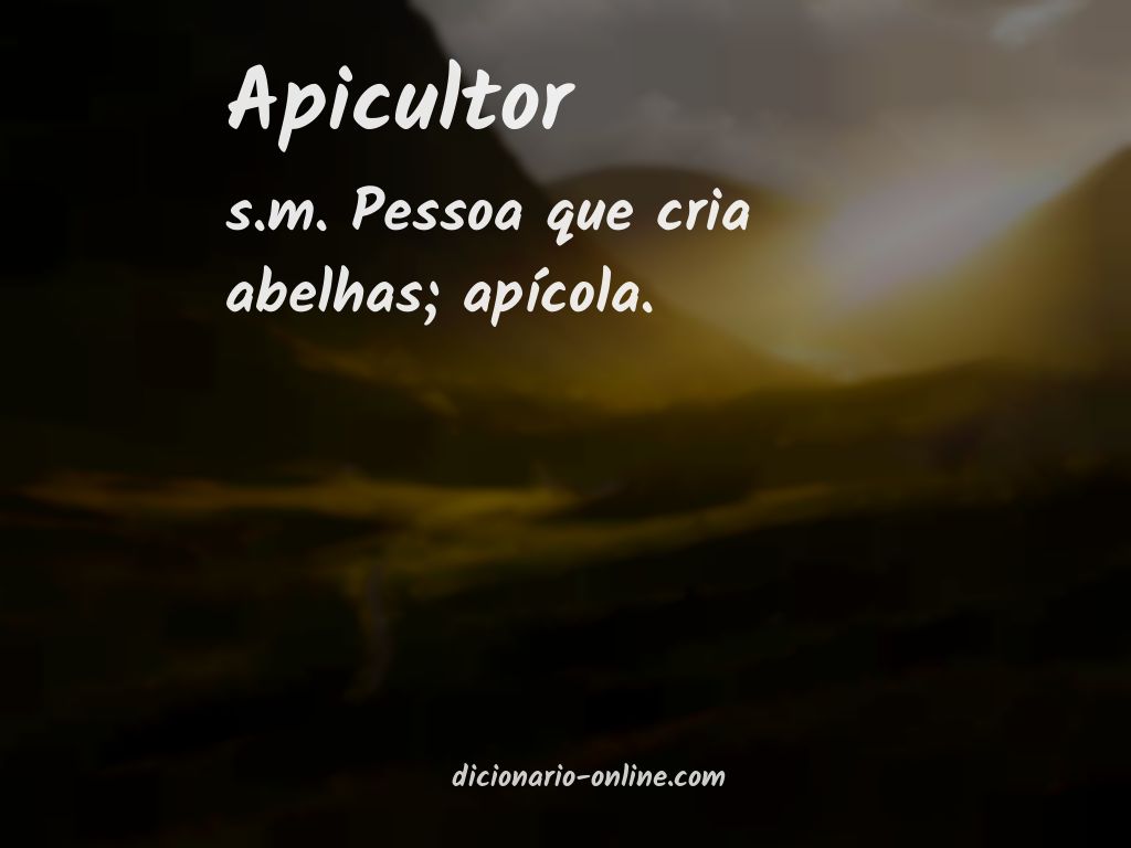 Significado de apicultor